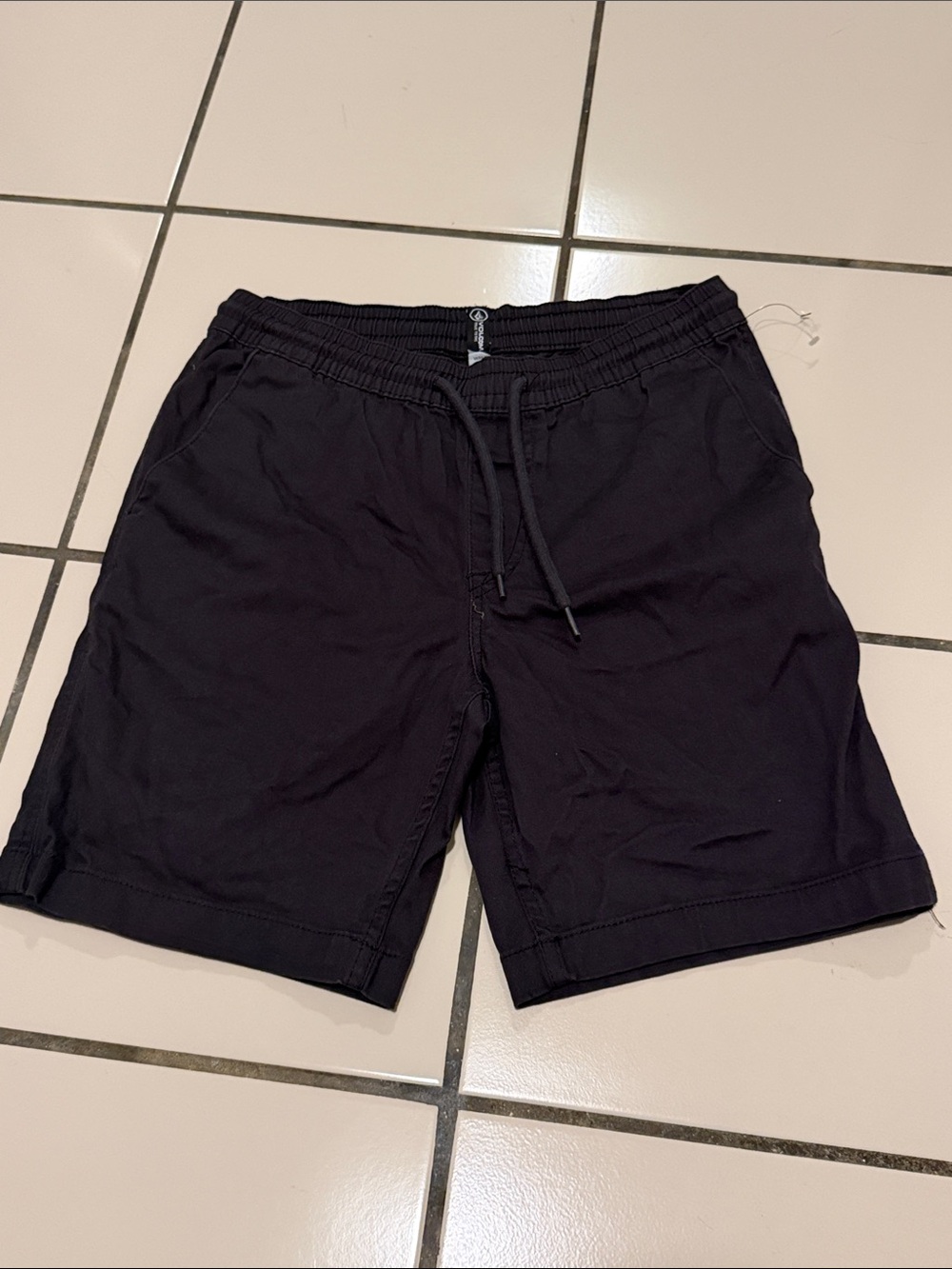 Volcom Black Athletic Drawstring Shorts